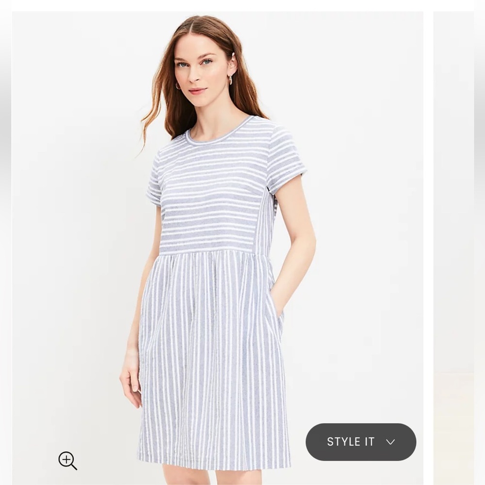 LOFT Striped Dress Size Small